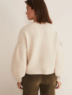 Knitwear^Phase Eight Afia Bell Sleeve Knitted Jumper Oatmeal