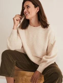 Knitwear^Phase Eight Afia Bell Sleeve Knitted Jumper Oatmeal