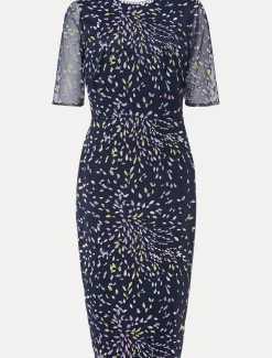 Dresses^Phase Eight Aileena Embroidered Dress Navy/Multi