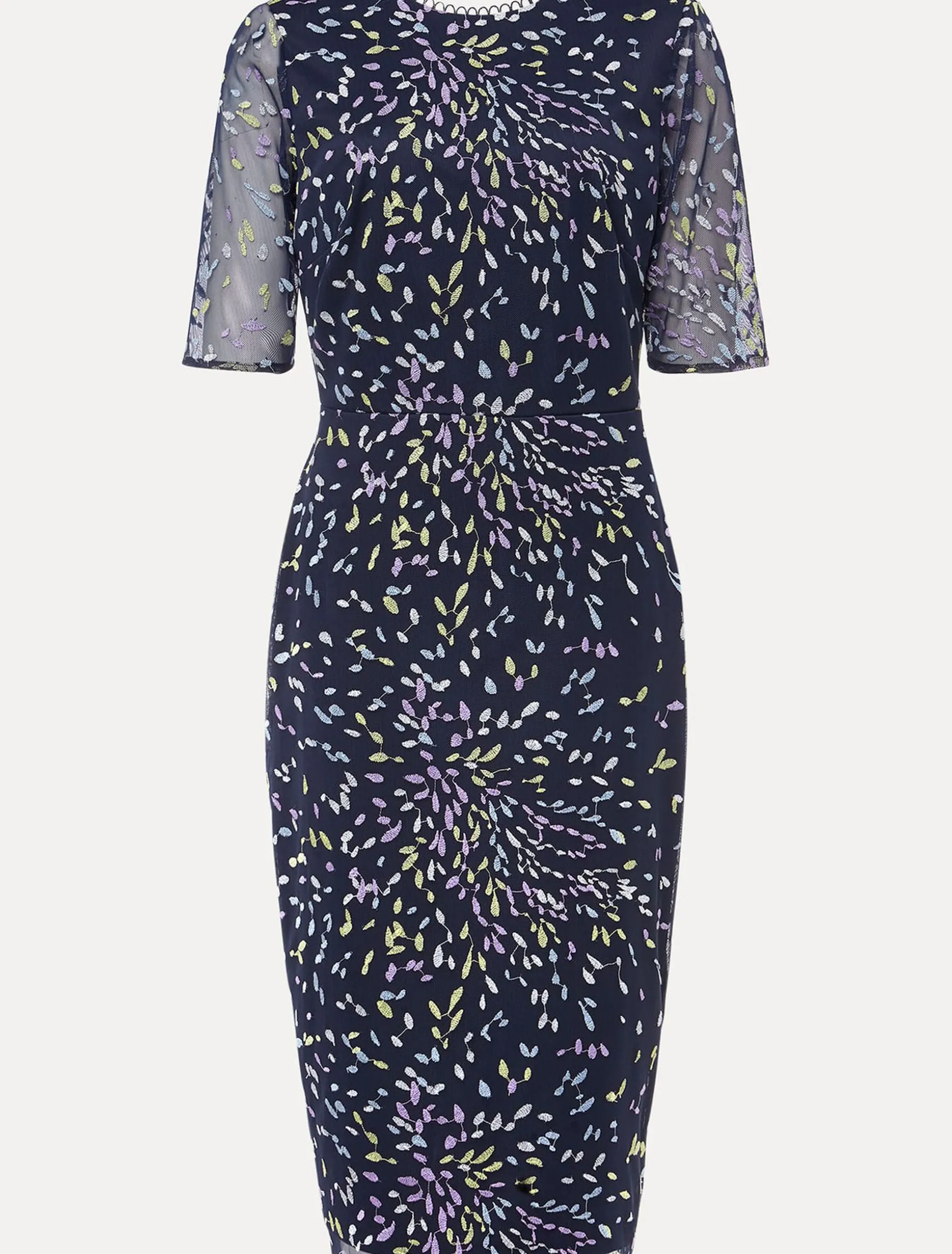 Dresses^Phase Eight Aileena Embroidered Dress Navy/Multi