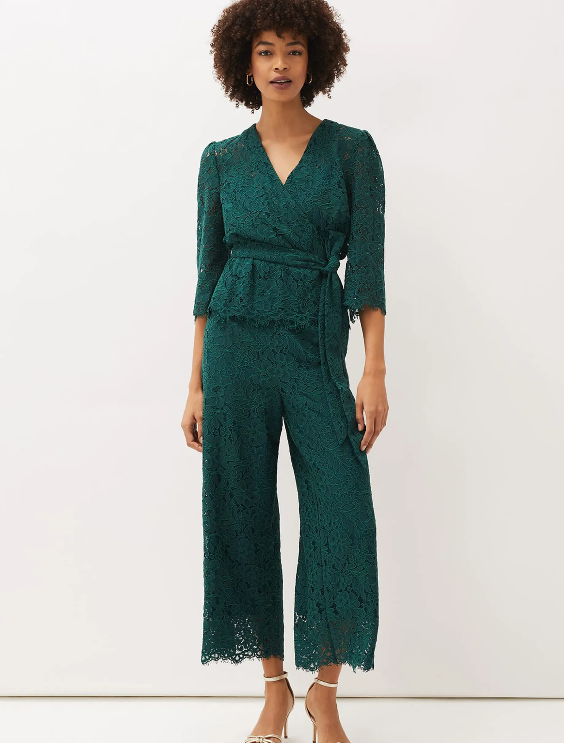 Trousers & Shorts^Phase Eight Aliza Lace Co-Ord Trousers Pine
