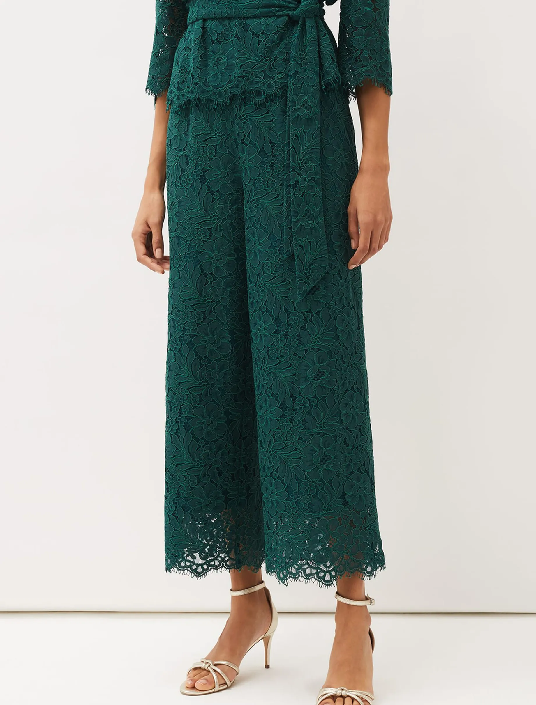 Trousers & Shorts^Phase Eight Aliza Lace Co-Ord Trousers Pine