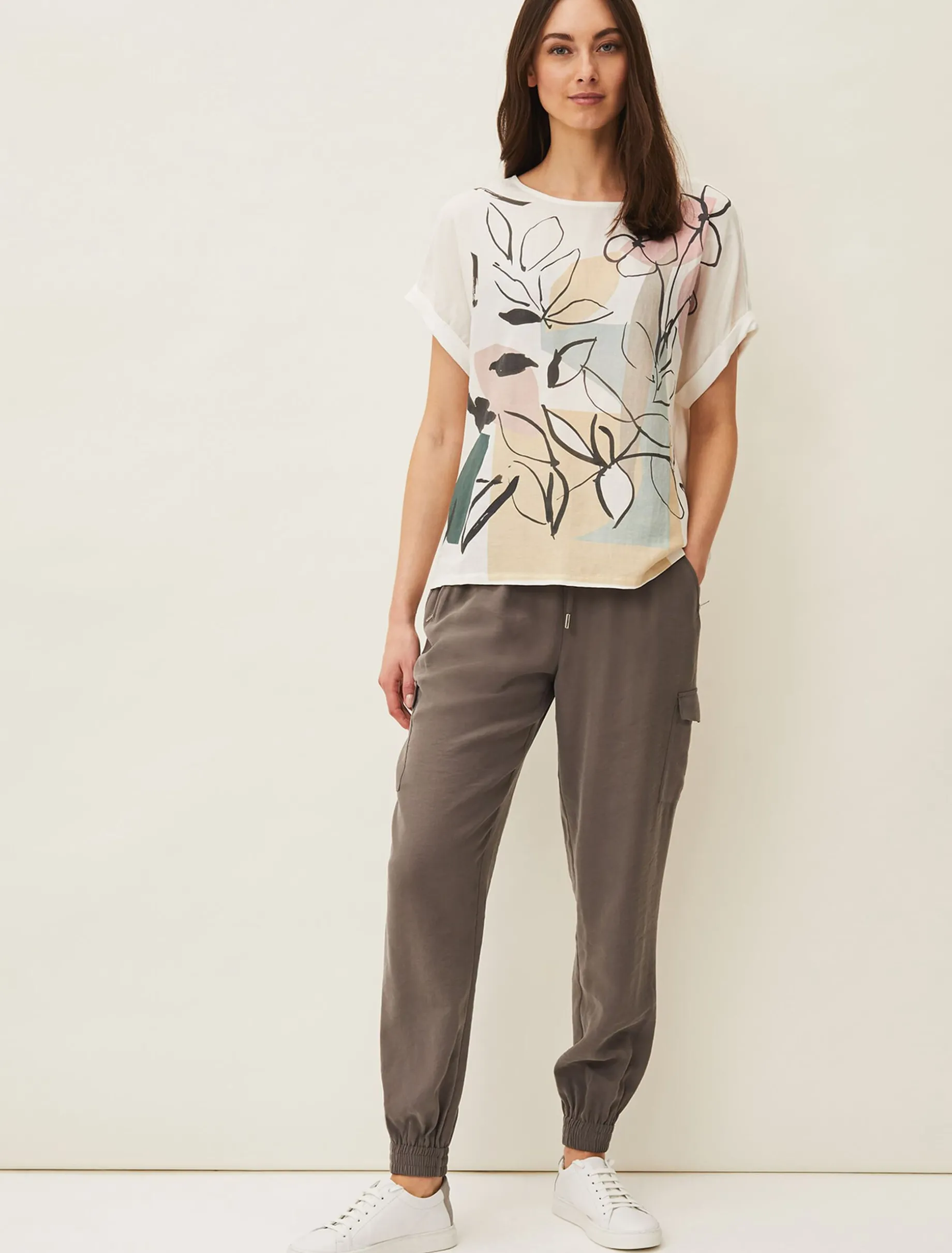 Trousers & Shorts^Phase Eight Alora Soft Cargo Jogger Grey