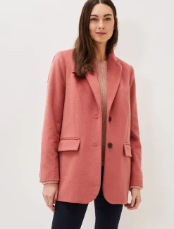 Coats^Phase Eight Amara Wool Coat Dark Coral