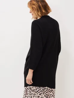 Knitwear^Phase Eight Annabella Ribbed Cocoon Cardigan Black
