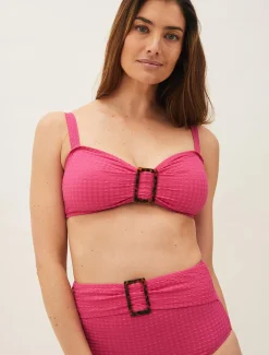 Swimwear^Phase Eight Annabelle Textured Bikini Top Hot Pink