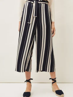 Trousers & Shorts^Phase Eight Arizona Striped Culotte Navy/Stone