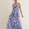 Dresses^Phase Eight Artemis Jersey Print Maxi Dress Azure Blue/Cream