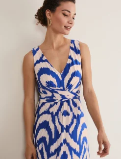 Dresses^Phase Eight Artemis Jersey Print Maxi Dress Azure Blue/Cream
