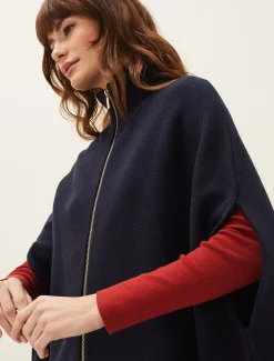 Coats^Phase Eight Avan Double Ended Zip Cape Navy