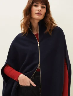 Coats^Phase Eight Avan Double Ended Zip Cape Navy