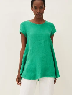 Shirts & Blouses^Phase Eight Avanna Linen Blouse Green