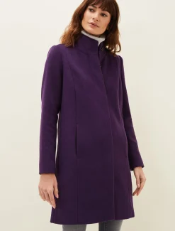 Coats^Phase Eight Baillie Wool Coat Purple