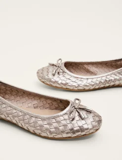 Flats^Phase Eight Ballet Pump Metallic
