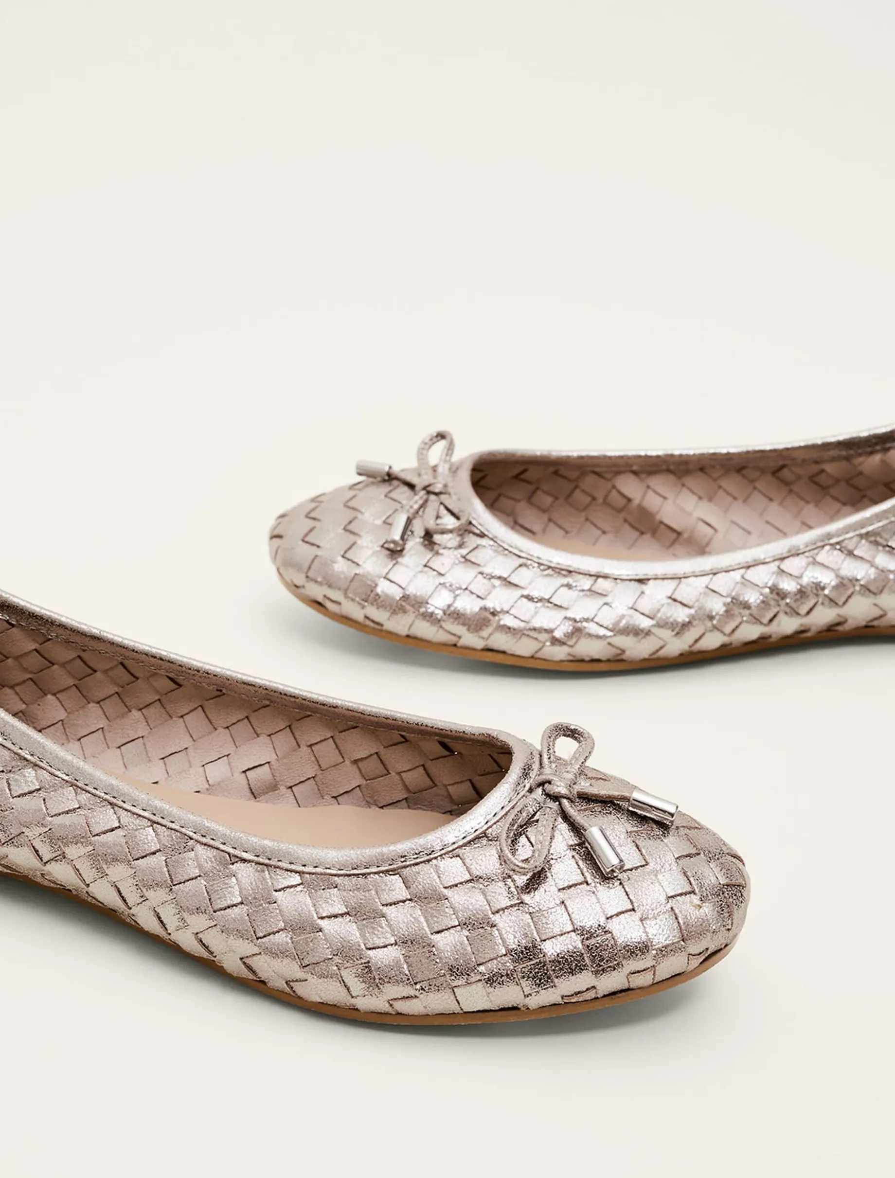 Flats^Phase Eight Ballet Pump Metallic