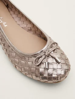 Flats^Phase Eight Ballet Pump Metallic