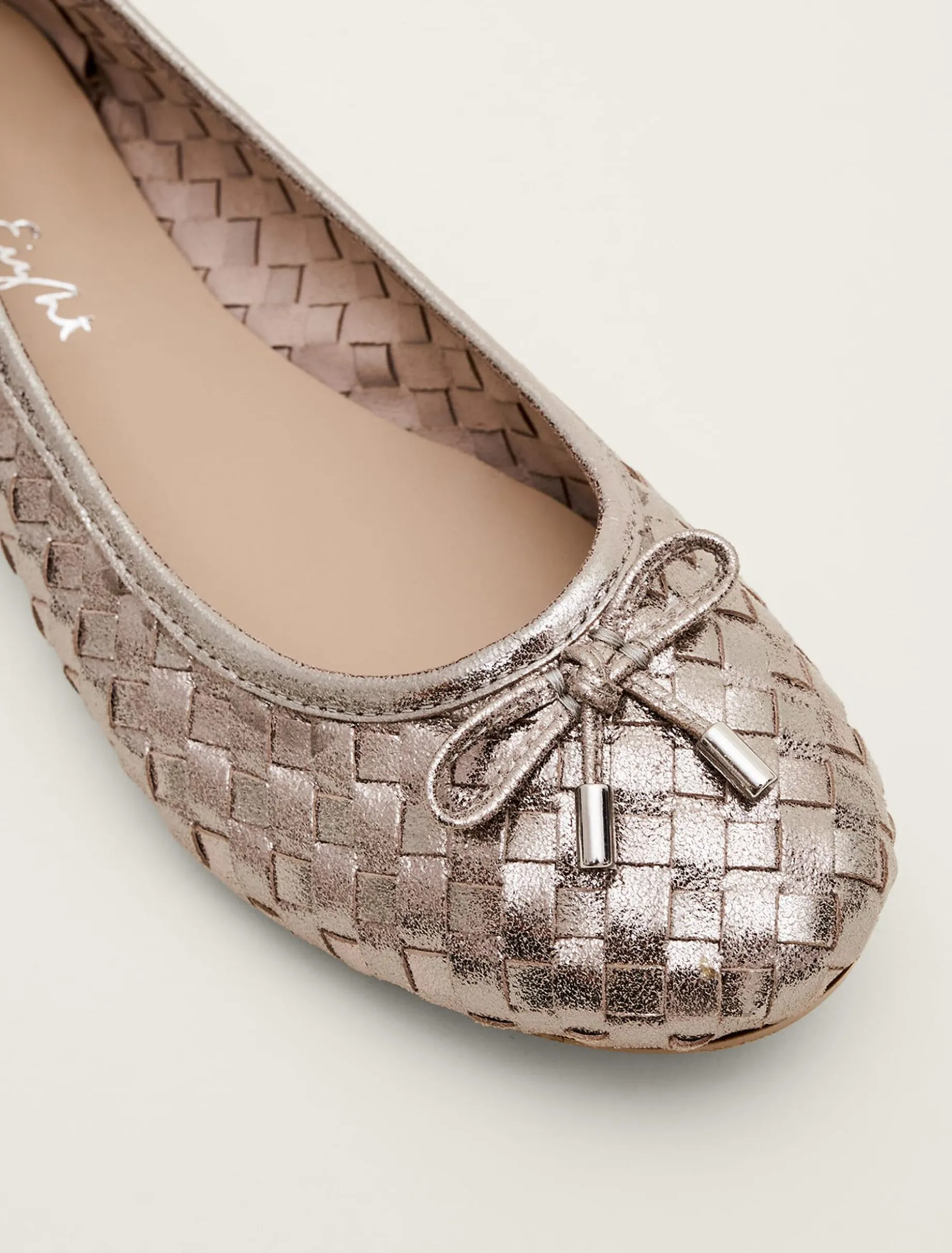Flats^Phase Eight Ballet Pump Metallic