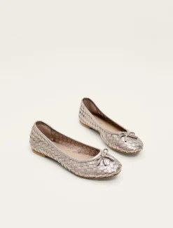 Flats^Phase Eight Ballet Pump Metallic