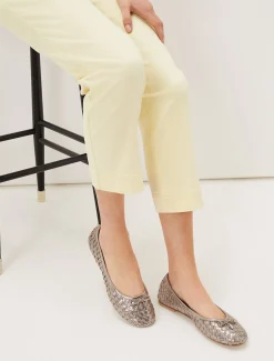 Flats^Phase Eight Ballet Pump Metallic