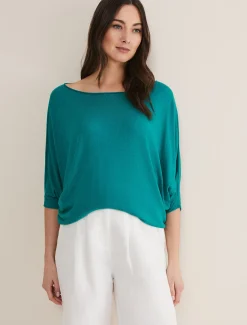 Knitwear^Phase Eight Becca Batwing Fine Knit Bright Green