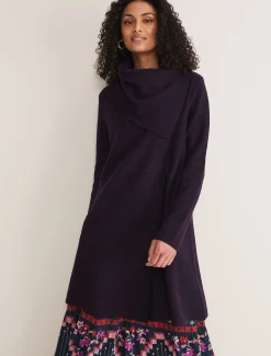 Coats^Phase Eight Bellona Knit Coat Blackcurrant