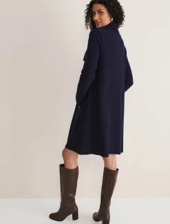 Coats^Phase Eight Bellona Knit Coat Navy
