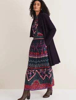 Coats^Phase Eight Bellona Knit Coat Blackcurrant