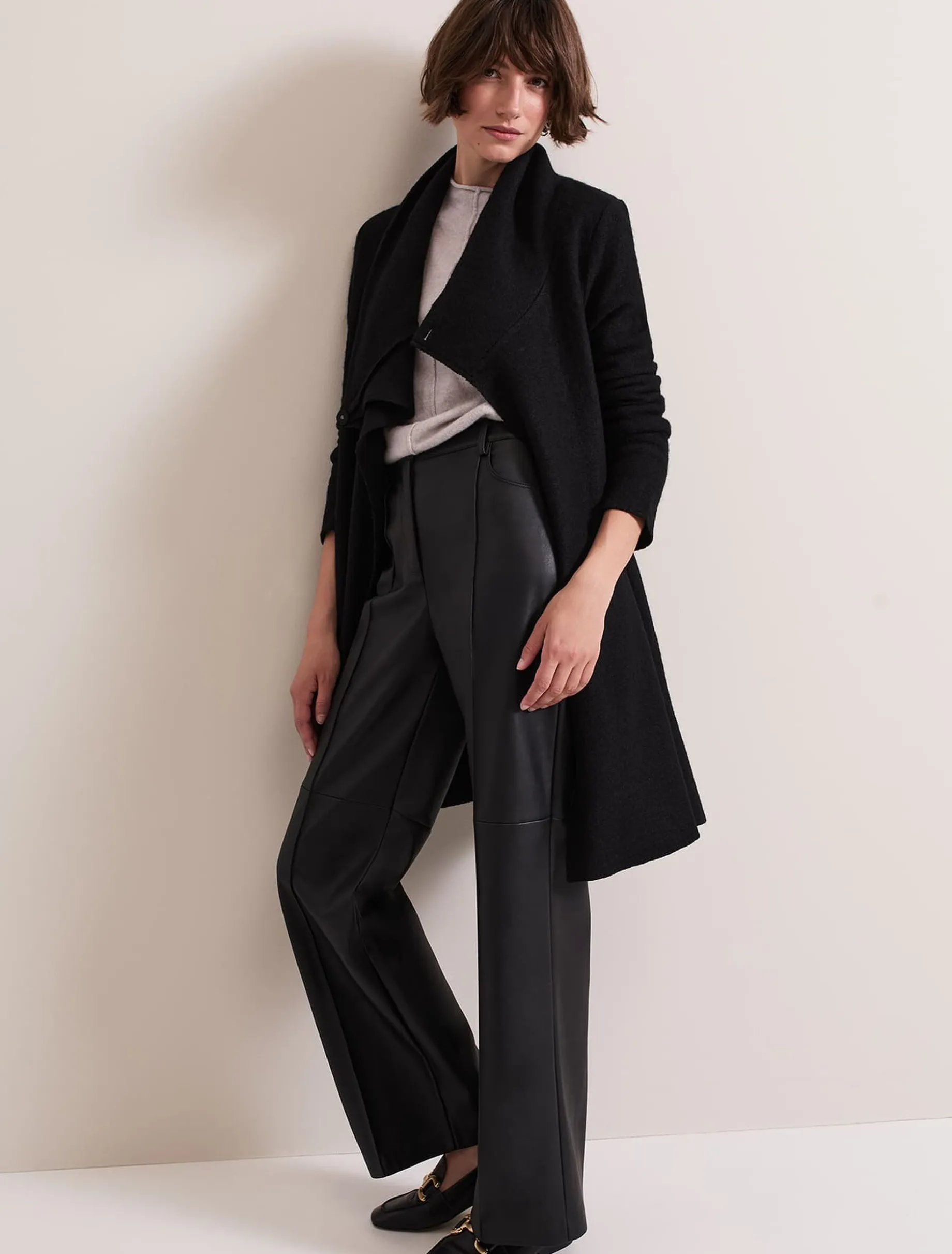 Coats^Phase Eight Bellona Knit Coat Black