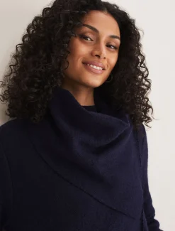 Coats^Phase Eight Bellona Knit Coat Navy