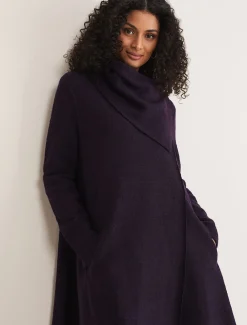 Coats^Phase Eight Bellona Knit Coat Blackcurrant