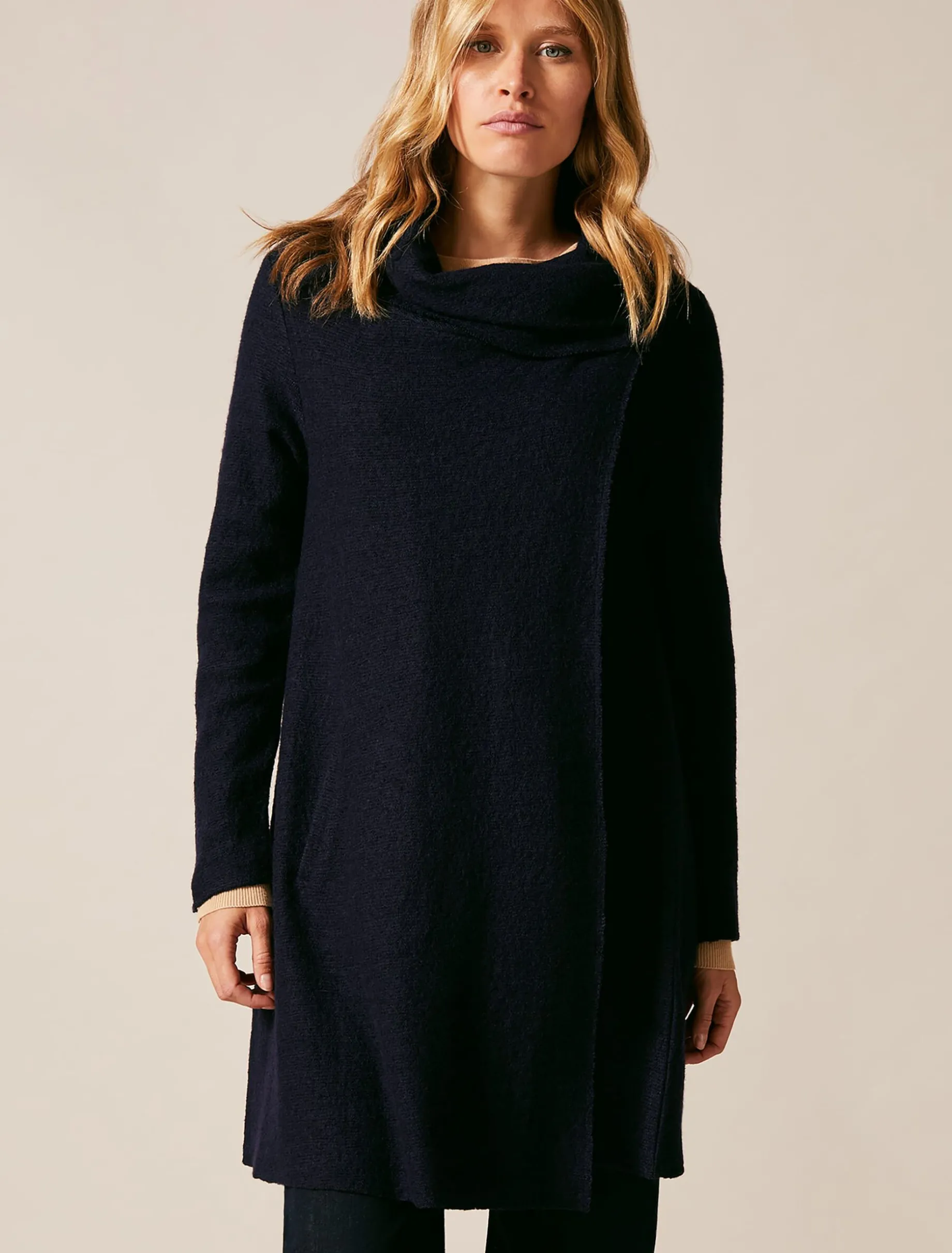 Coats^Phase Eight Bellona Knit Coat Navy