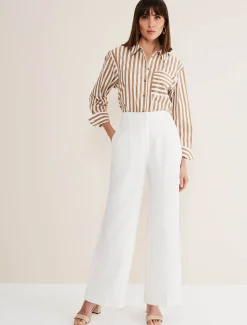 Trousers & Shorts^Phase Eight Bianca Wide Leg Suit Trousers Ivory