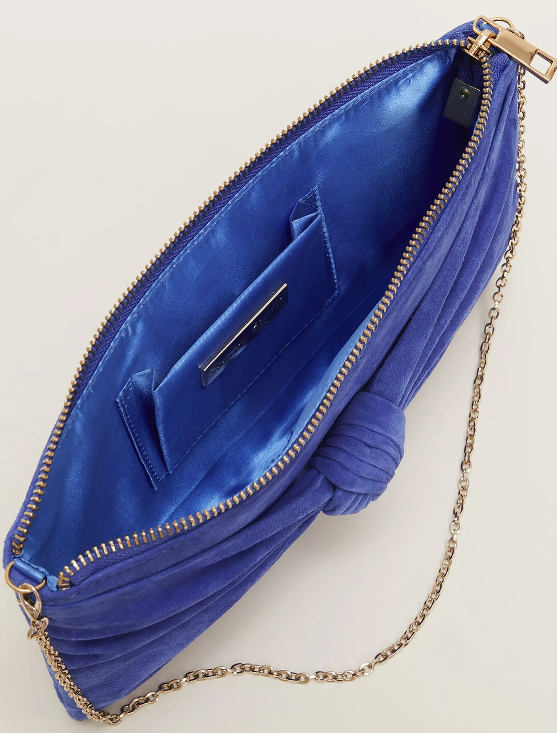 Bags^Phase Eight Blue Suede Clutch Bag Foxglove Blue
