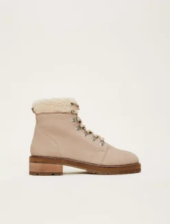 Boots^Phase Eight Borg Trim Hiker Boot Stone