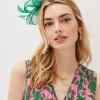 Fascinators & Hats^Phase Eight Bow And Feather Headband Grass Green