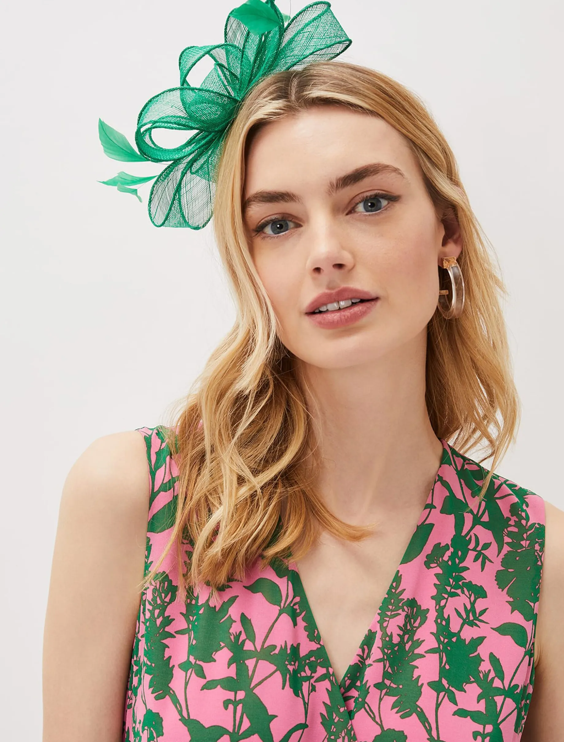 Fascinators & Hats^Phase Eight Bow And Feather Headband Grass Green