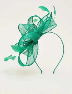 Fascinators & Hats^Phase Eight Bow And Feather Headband Grass Green