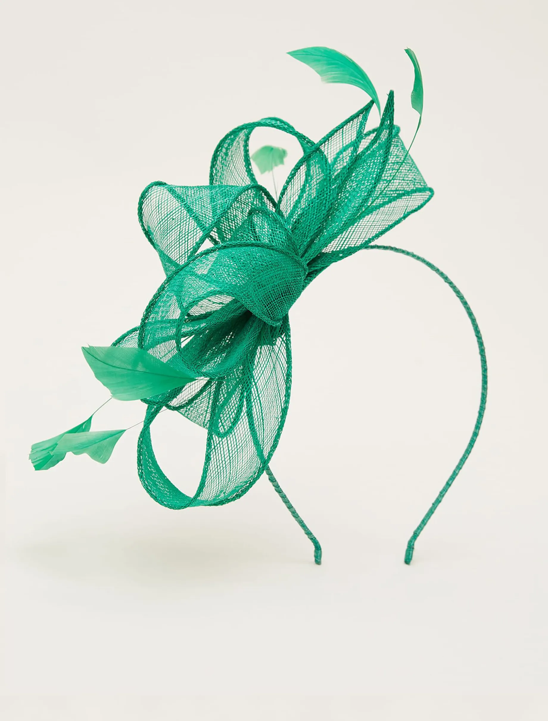 Fascinators & Hats^Phase Eight Bow And Feather Headband Grass Green