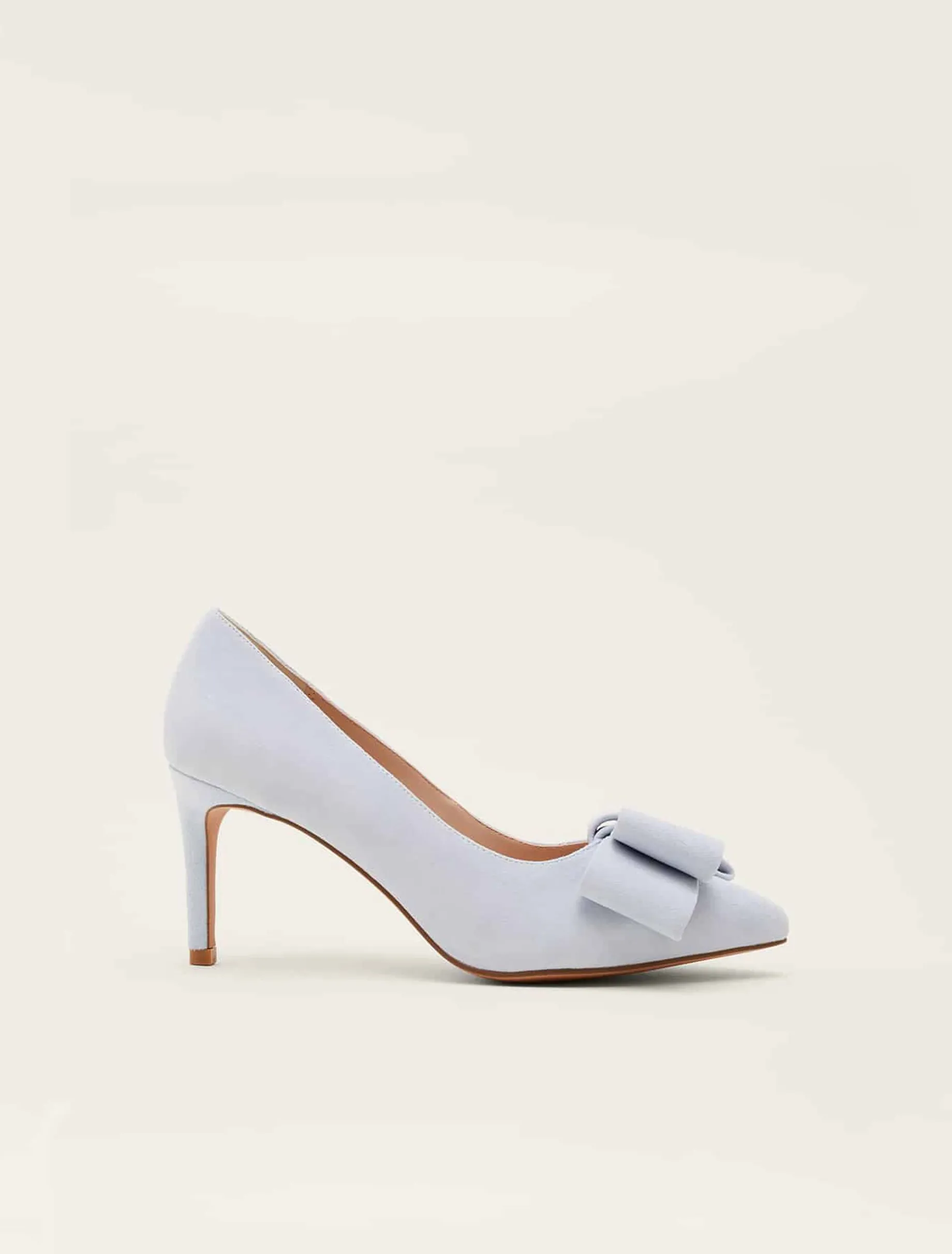 Occasion Shoes^Phase Eight Bow Front Court Shoe Sky Blue