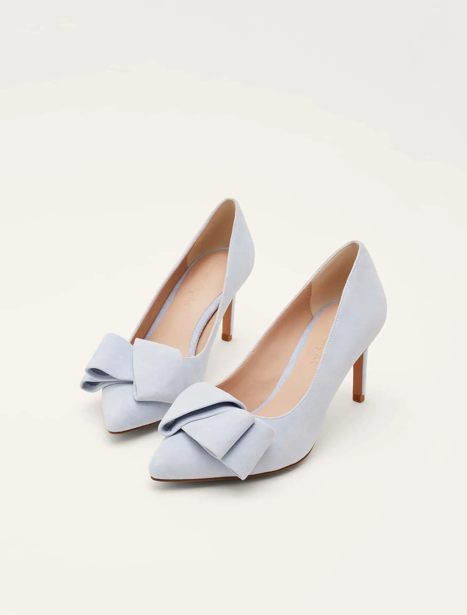 Occasion Shoes^Phase Eight Bow Front Court Shoe Sky Blue