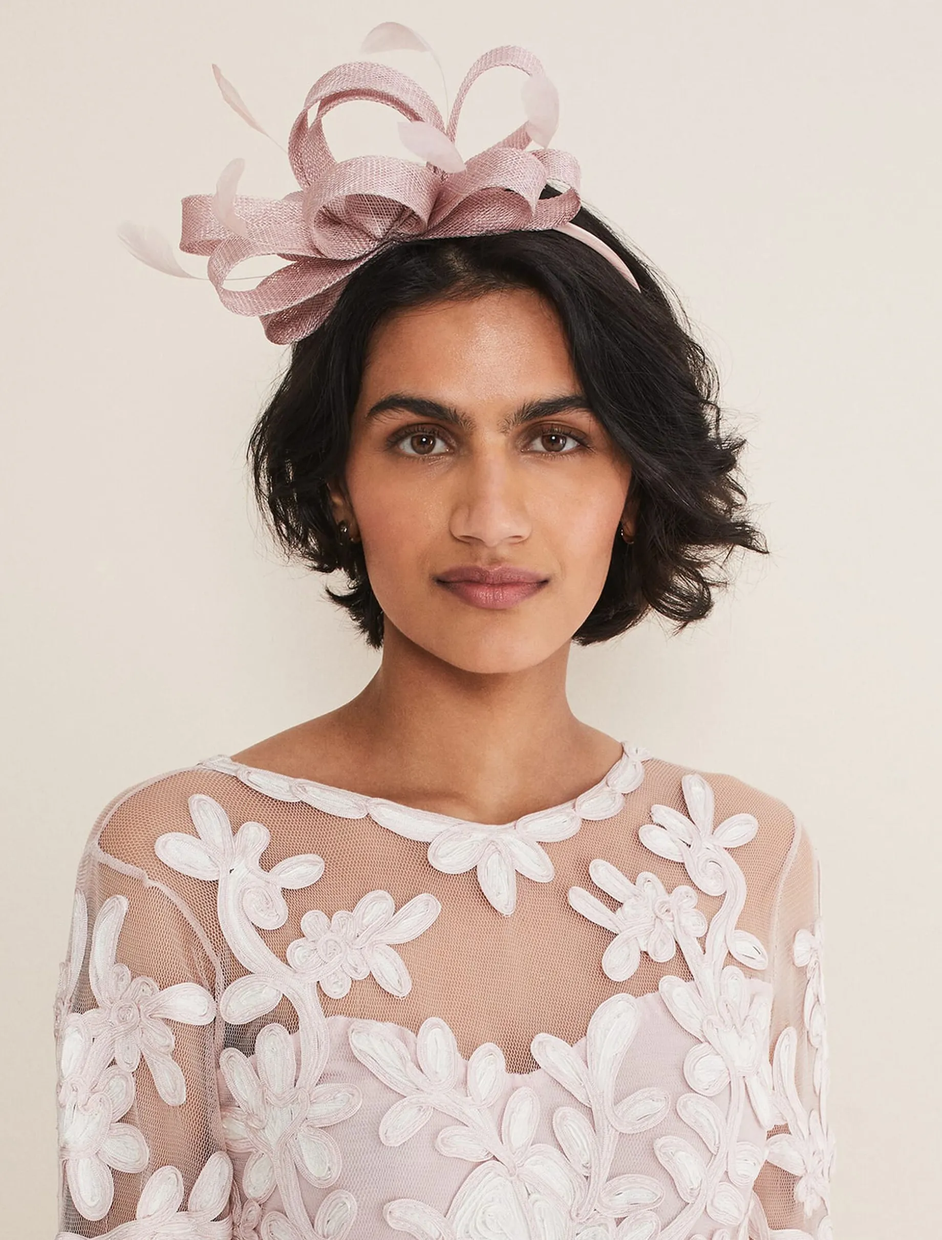 Fascinators & Hats^Phase Eight Bow Headband Antique Rose