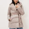 Coats^Phase Eight Brae Belted Puffer Knit Coat Mink