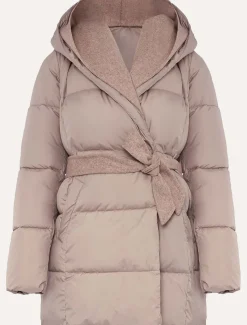 Coats^Phase Eight Brae Belted Puffer Knit Coat Mink