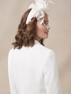 Fascinators & Hats^Phase Eight Bridal Feather Flower Chunky Headband Ivory