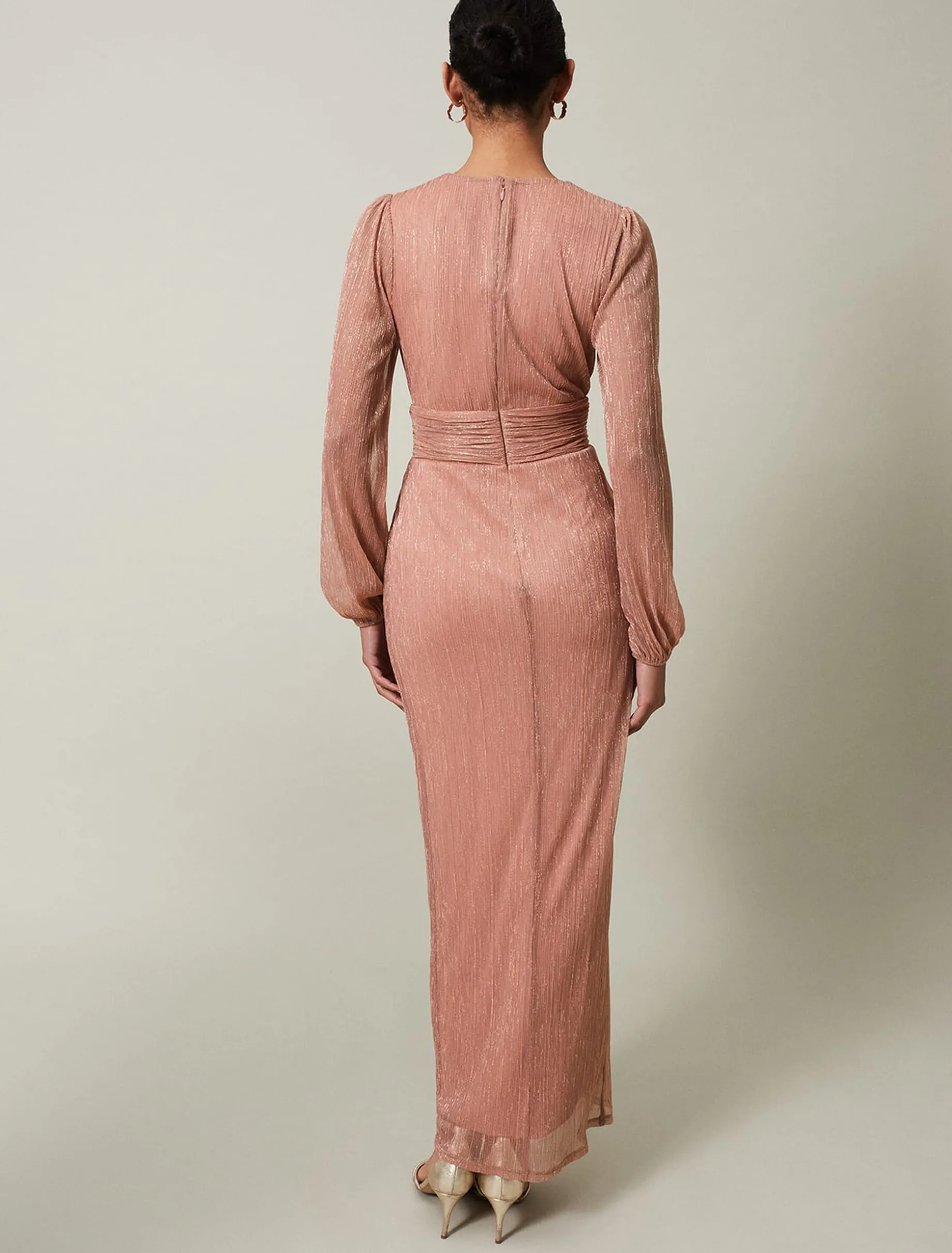 Dresses^Phase Eight Brielle Shimmer Maxi Dress Pink