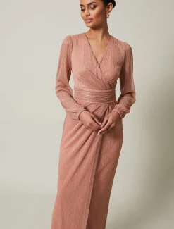 Dresses^Phase Eight Brielle Shimmer Maxi Dress Pink