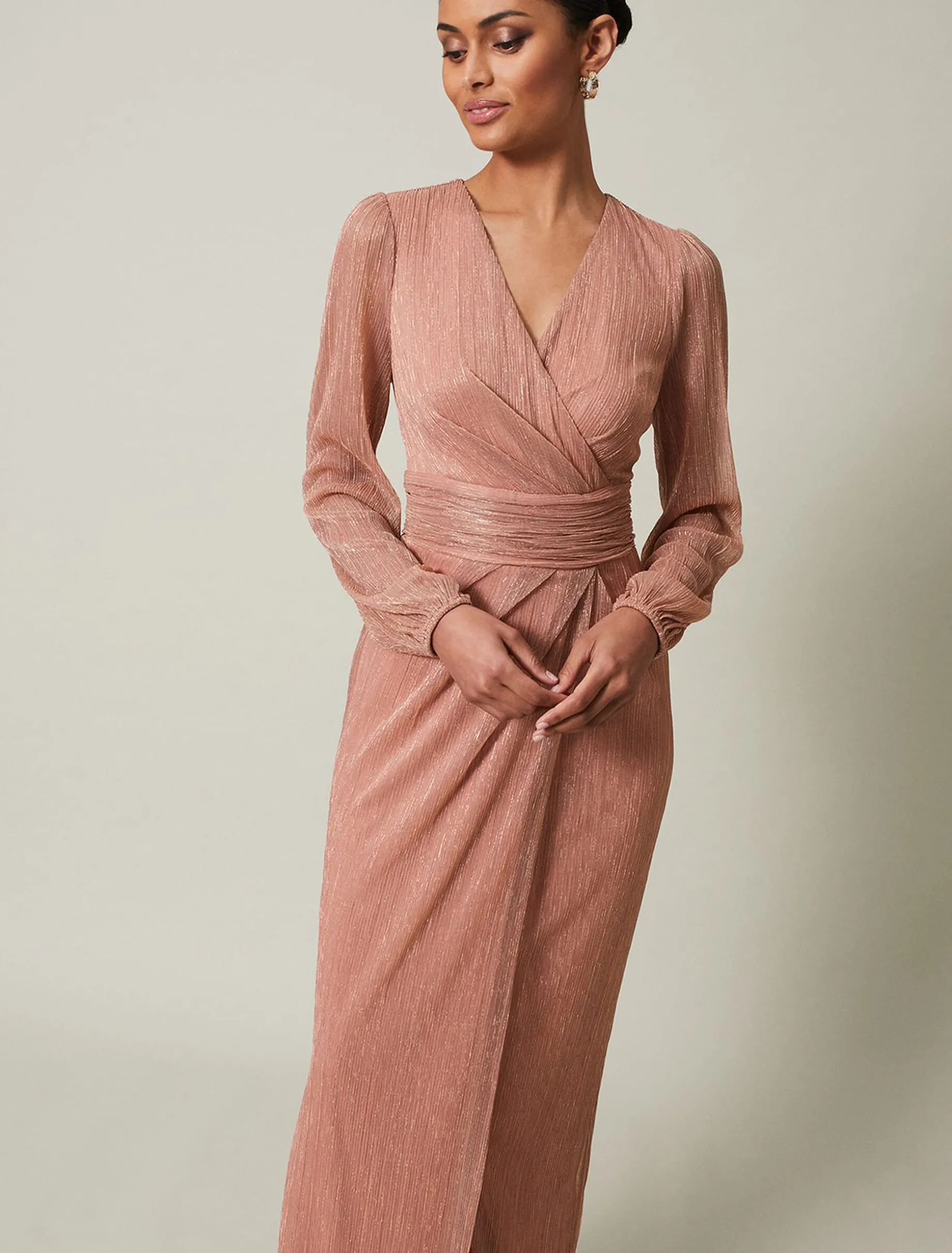 Dresses^Phase Eight Brielle Shimmer Maxi Dress Pink