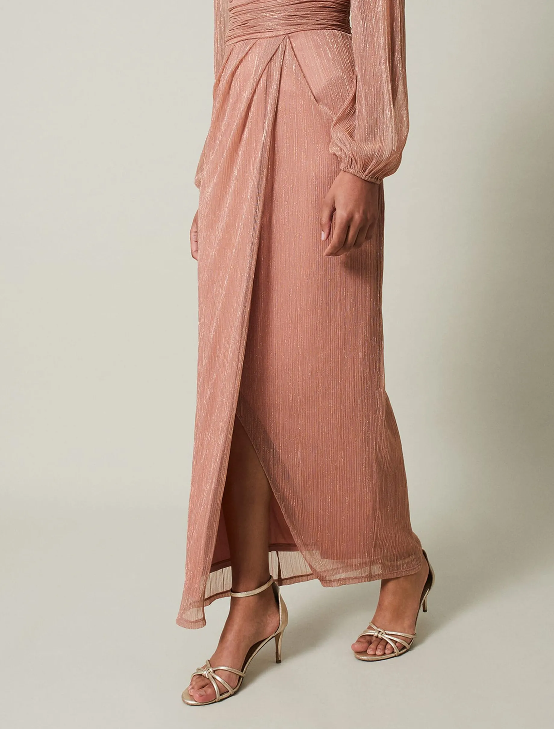 Dresses^Phase Eight Brielle Shimmer Maxi Dress Pink
