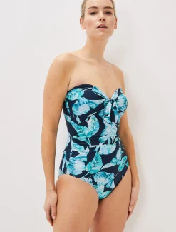 Swimwear^Phase Eight Britney Palm Print Swimsuit Multi-Coloured