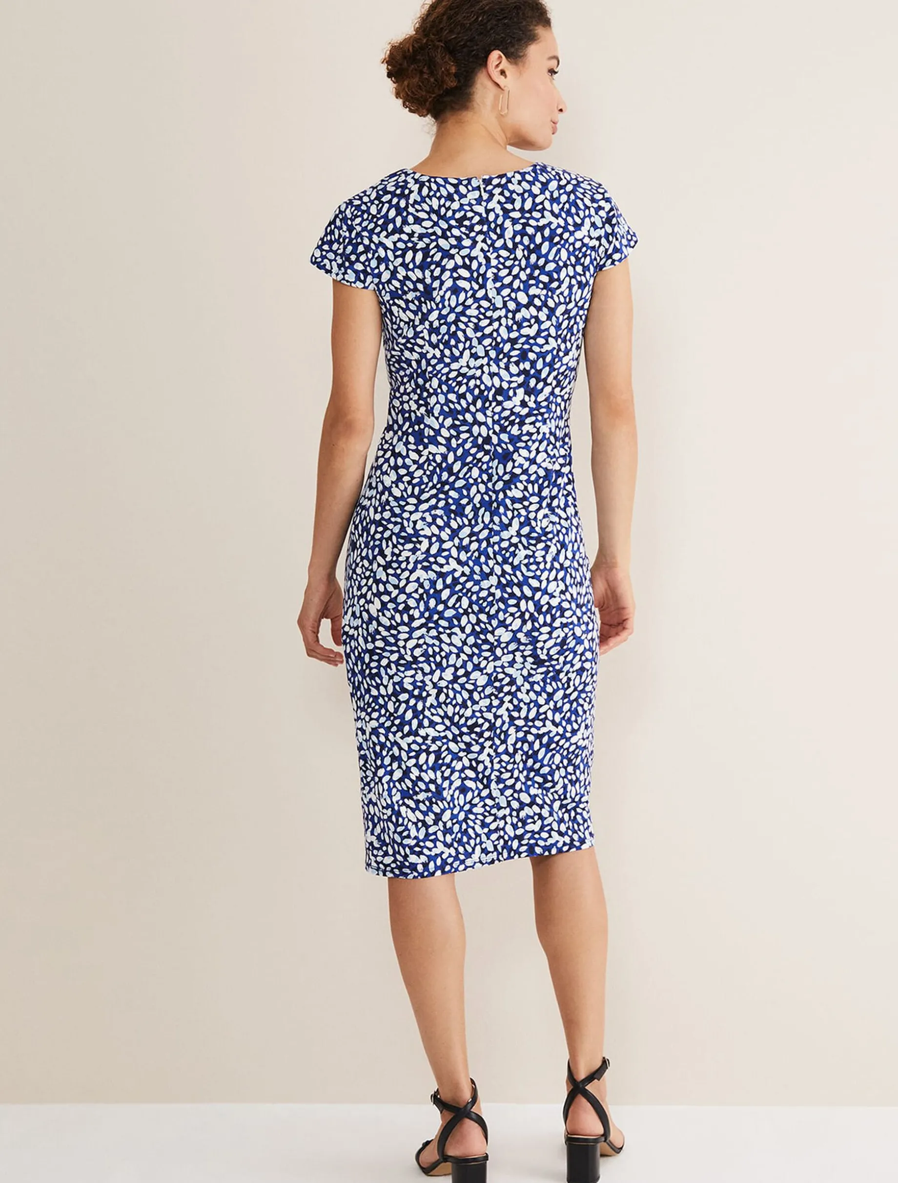 Dresses^Phase Eight Brooke Printed Wrap Dress Blue/Multi